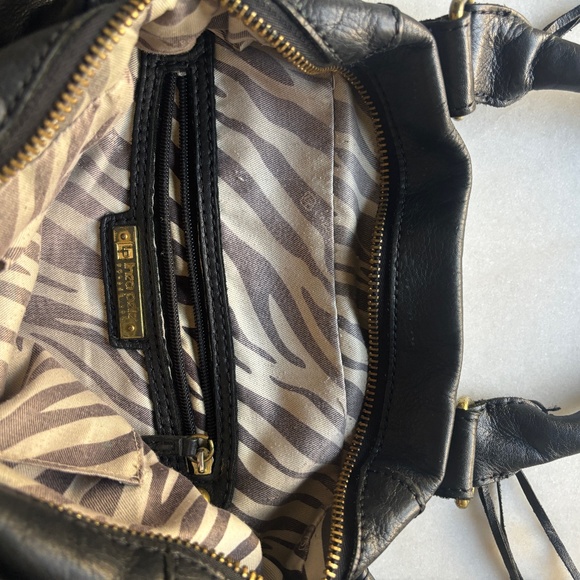 Linea Pelle Leather Tassel Bag in Black - Picture 8 of 11